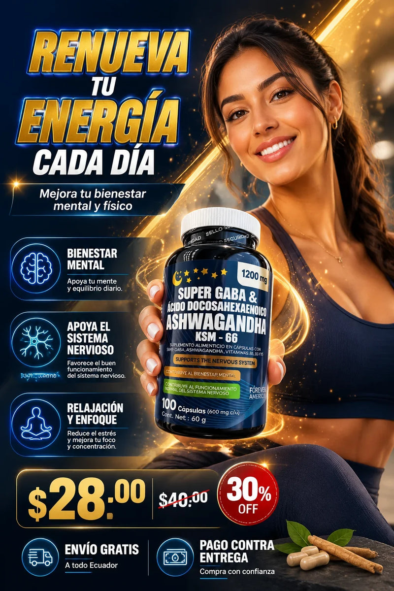 Super GABA, DHA y Ashwagandha – Bienestar Mental y Sistema Nervioso